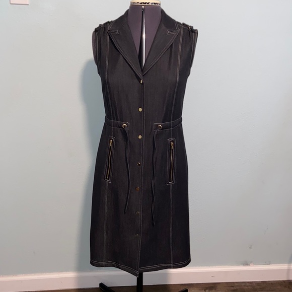 Premise Dresses & Skirts - Premise dress 80% polyester and rayon size 4 gold button up